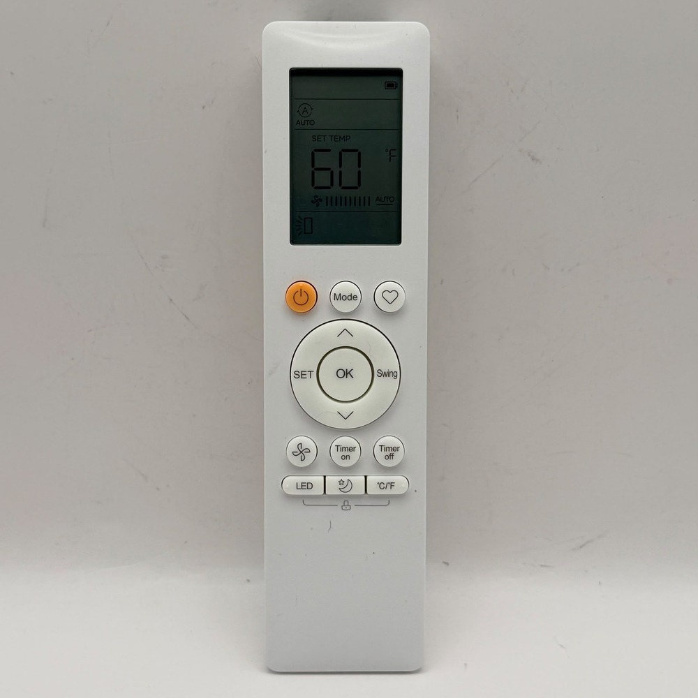 Midea Air Conditioner Remote Control White LCD Display Timer Swing Mode